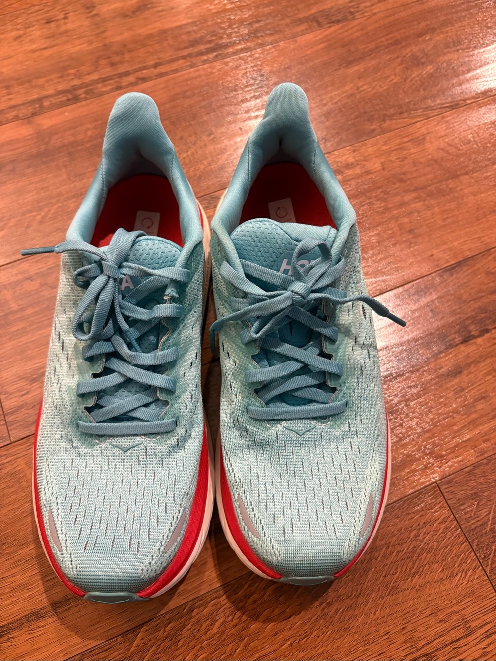 HOKA Clifton 8 Women’s 7B Aquarelle Eggshell Blue Running Shoes - Picture 3 of 6